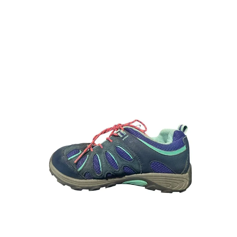 Merrell Chameleon 7 Access Mid Blue Turquoise Youth Hiking Shoes Size 4M Lace Up